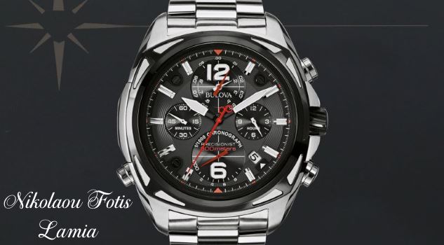 Νέα σειρές ρολογιών, BULOVA Precisionist Stainless Steel Chronograph 98B227, στο κατάστημα Νικολάου Φώτης